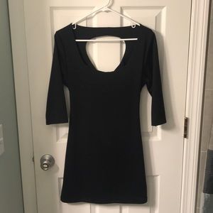 Black dress with open back